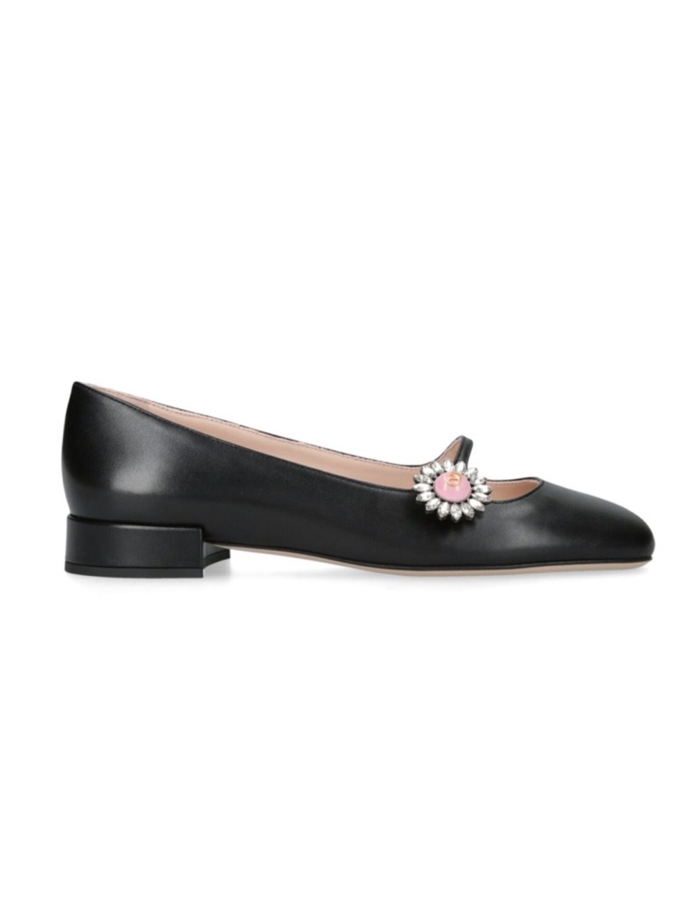 VALENTINO GARAVANI
Leather Embellished Ballerina Flats